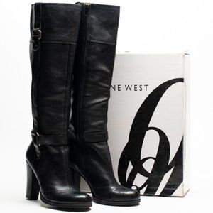 Nine West leather knee high length boots.